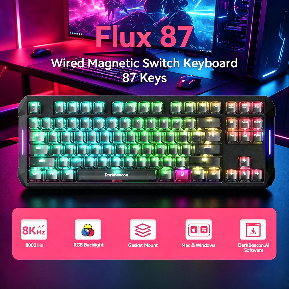 Esports Gaming Competition - DarkBeacon Flux 87 Hall Effect Gaming
