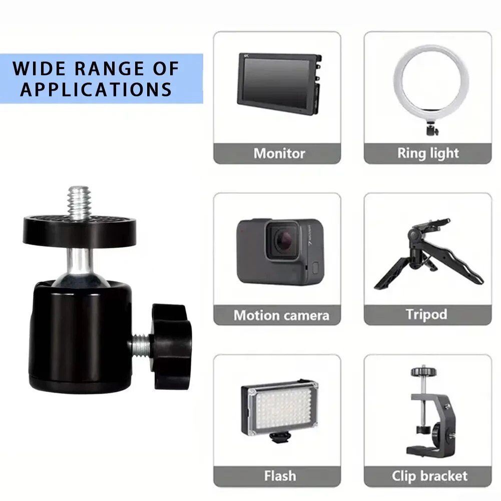 Mini Ball Head 1/4 Screw 360 S - Webcam Ring Light 评论和价格