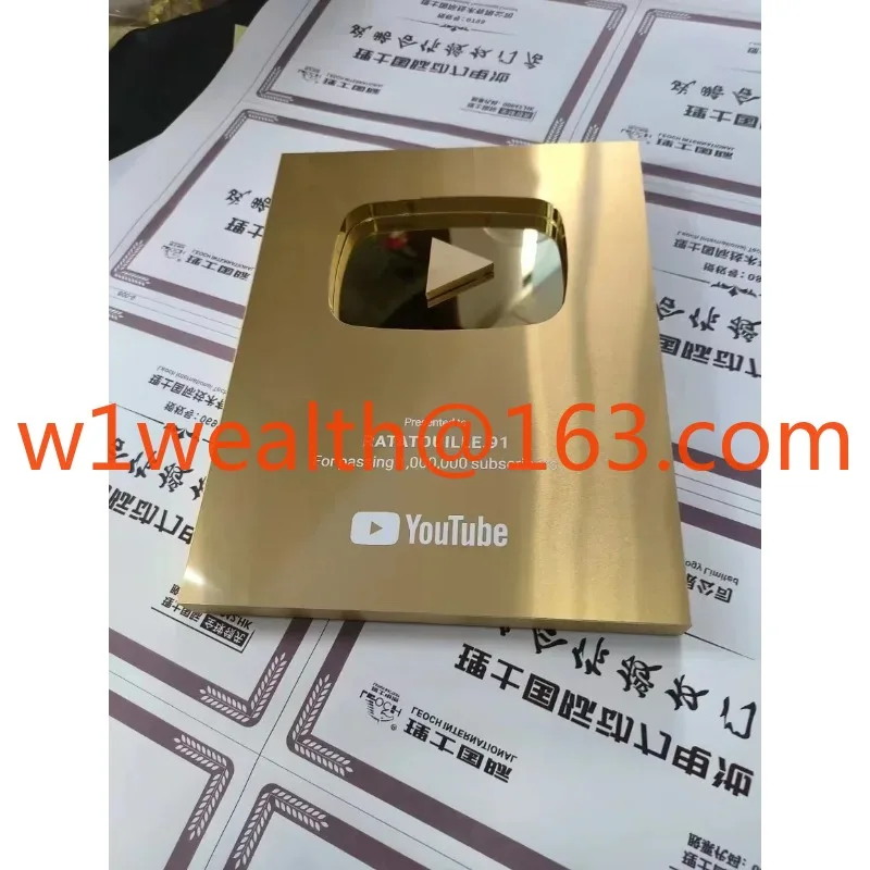 custom YouTube award Gold cust - Esports Gaming Trophy 评论和价格