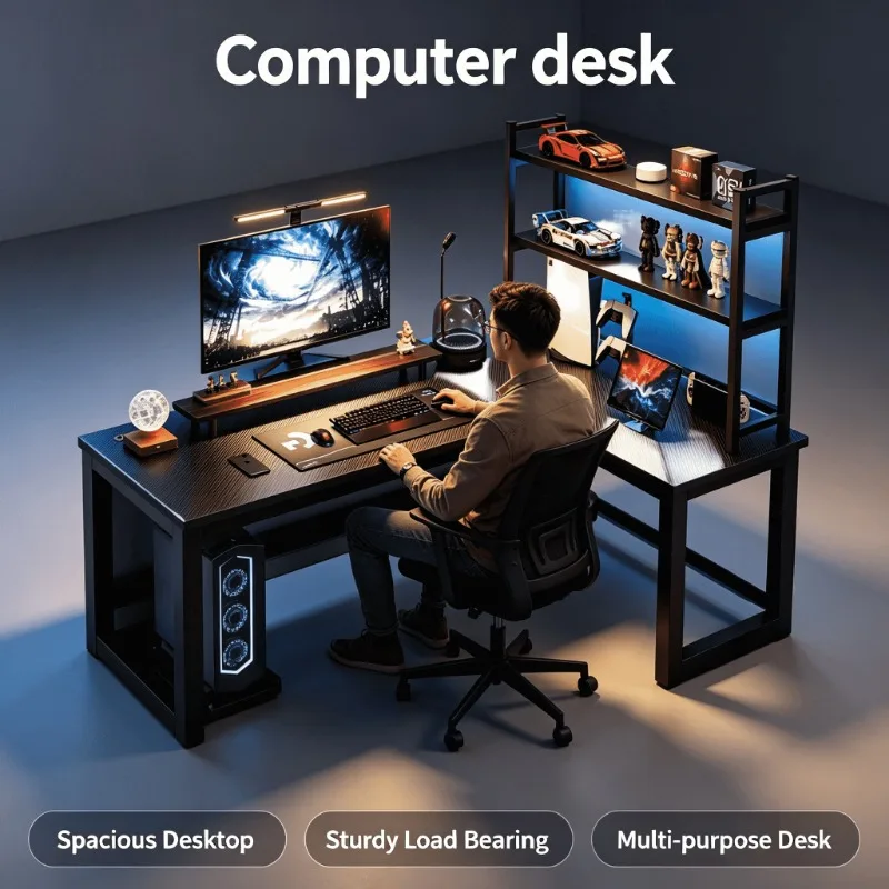 Computer Gaming Desk L Shaped  - Esports Gaming School 评论和价格