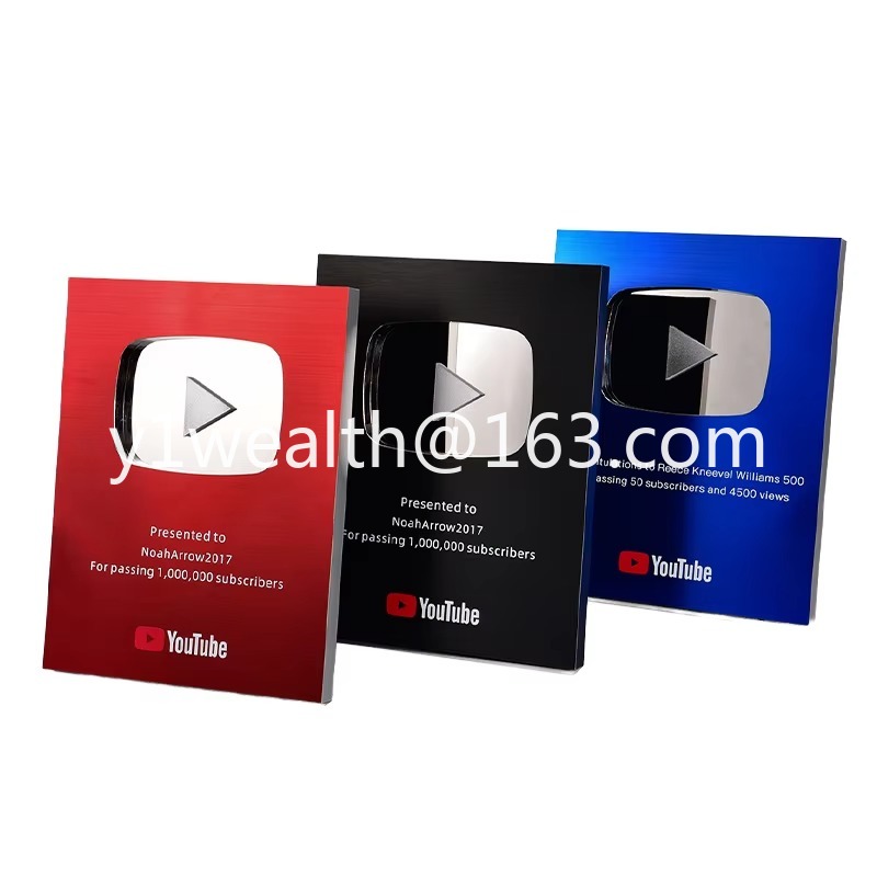 Custom Play Button Silver Gold - Esports Gaming Trophy 评论和价格
