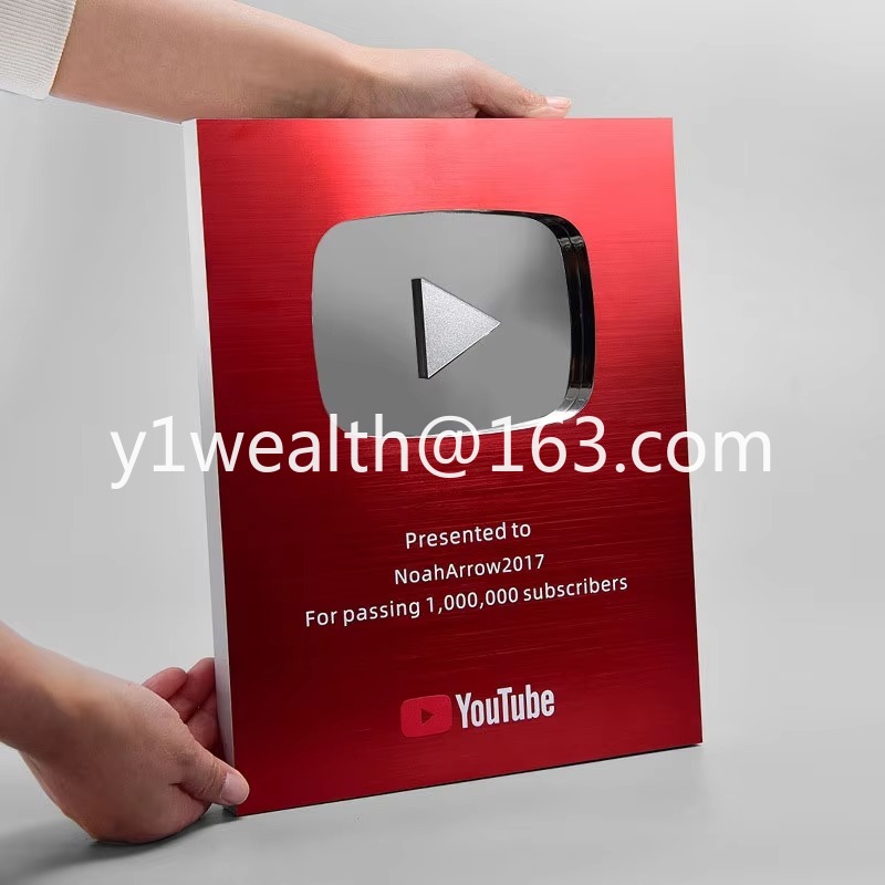 Custom Play Button Silver Gold - Esports Gaming Trophy 评论和价格