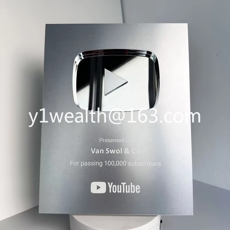 Custom Play Button Silver Gold - Esports Gaming Trophy 评论和价格