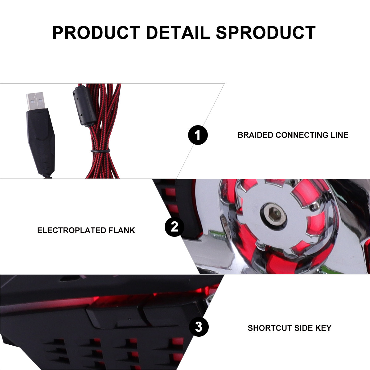 Gaming Mouse Wired Black 7 Col - Esports Gaming Competition 评论和价格