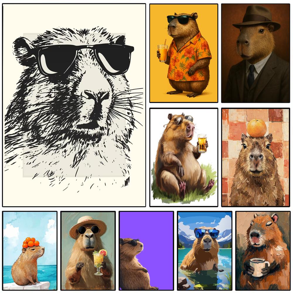 Sunglasses Capybara Print Wall - Esports Gaming Lounge 评论和价格