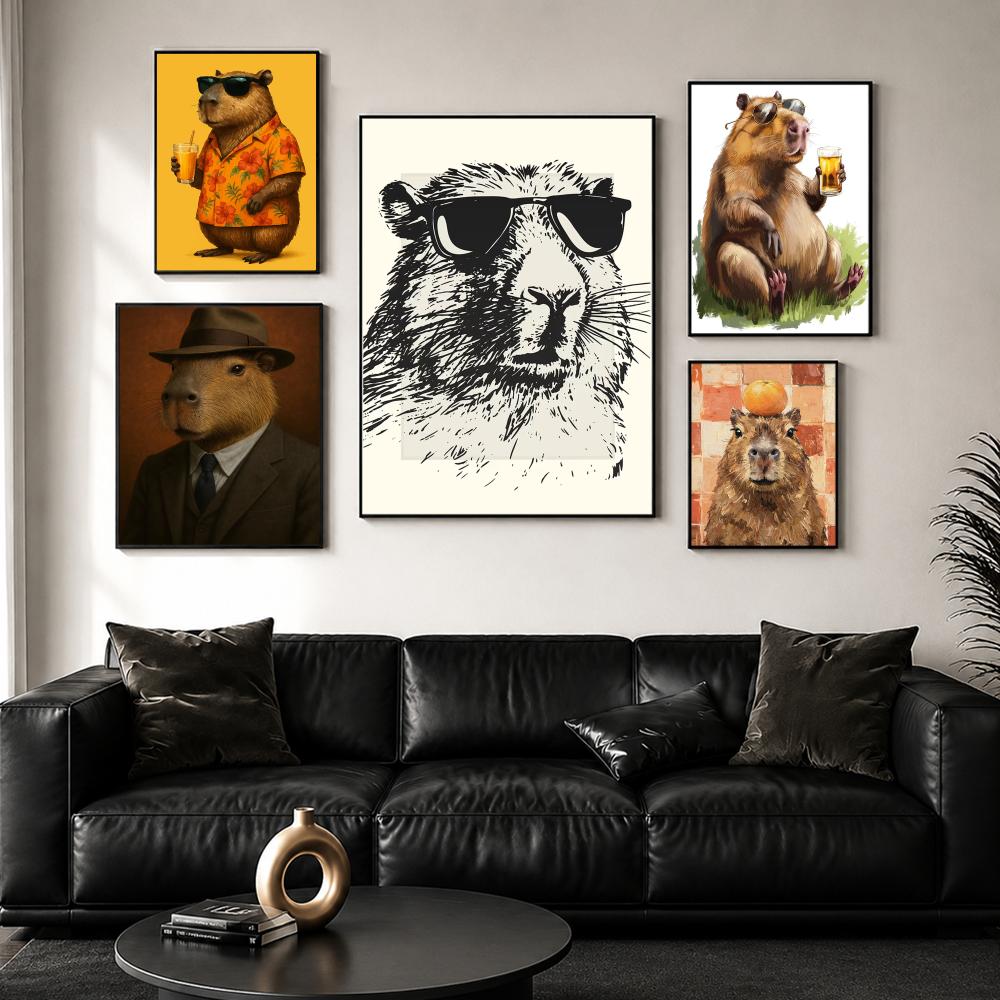 Sunglasses Capybara Print Wall - Esports Gaming Lounge 评论和价格