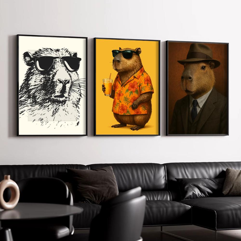 Sunglasses Capybara Print Wall - Esports Gaming Lounge 评论和价格