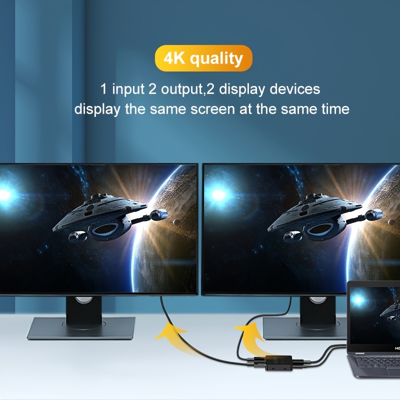 4K HDMI Splitter - Dual Monito - Dual Monitor Stand 评论和价格