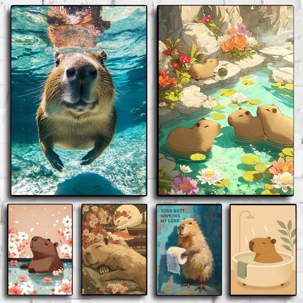 Healing Capybara Poster Art Po - Esports Gaming Lounge 评论和价格