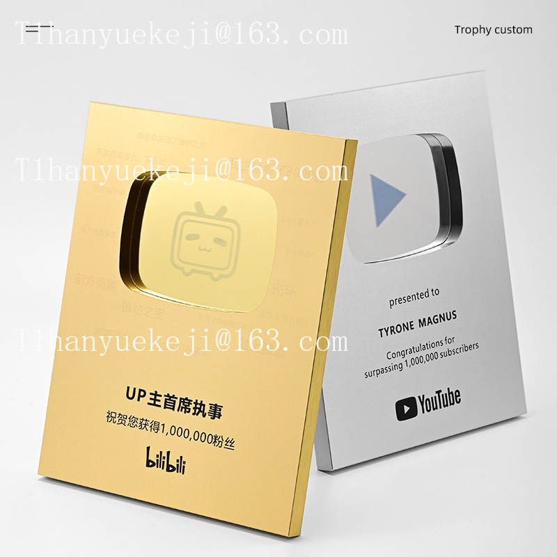 New YouTube Play Button Award  - Esports Gaming Trophy 评论和价格