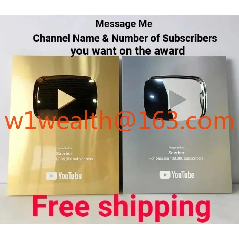 custom YouTube award Gold cust - Esports Gaming Trophy 评论和价格