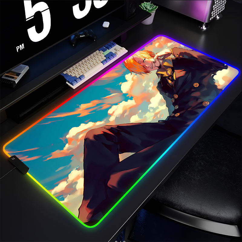 RGB Anime Mouse pad one piece  - Esports Gaming Mouse 评论和价格