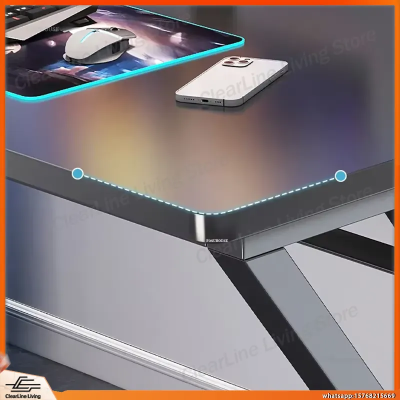 Double Computer Desk Long Gami - Esports Gaming School 评论和价格