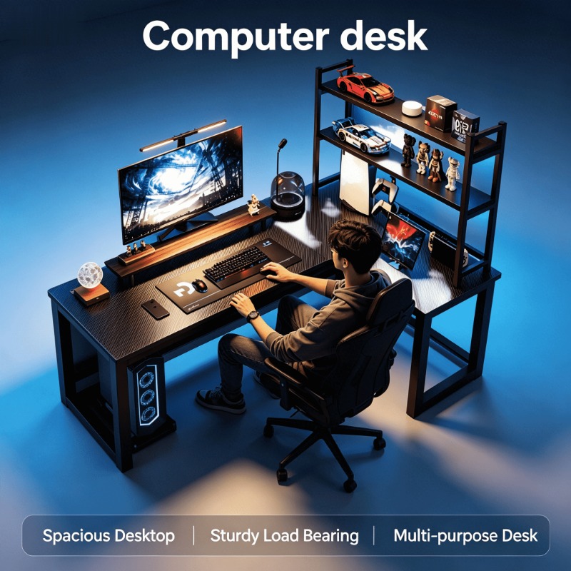 Adjustable Height L Shaped Cor - Esports Gaming School 评论和价格