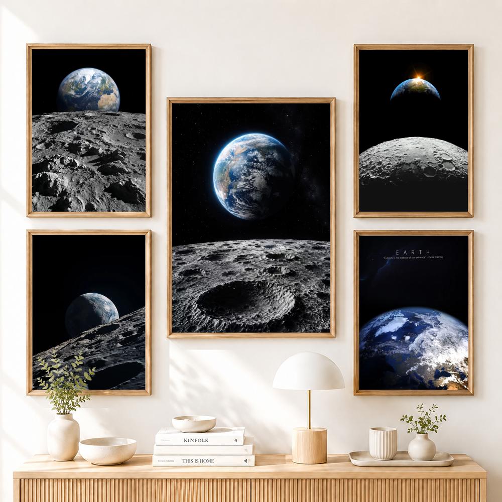 Earth and Moon Painting Canvas - Esports Gaming Lounge 评论和价格