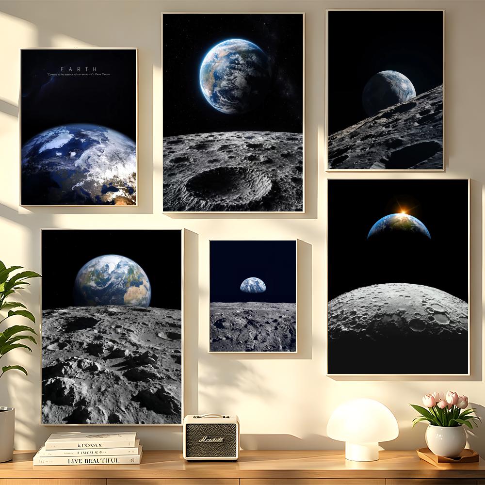 Earth and Moon Painting Canvas - Esports Gaming Lounge 评论和价格